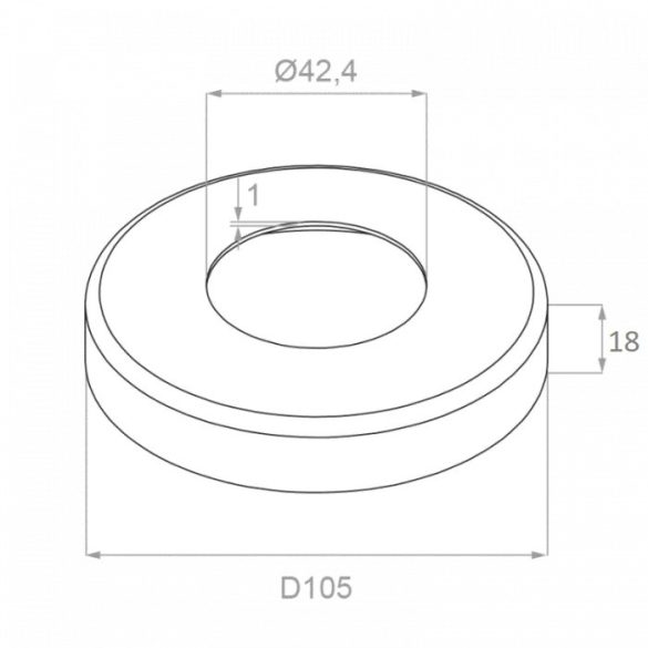 Rosette, Abdeckung für RundSockel ø 100 mm